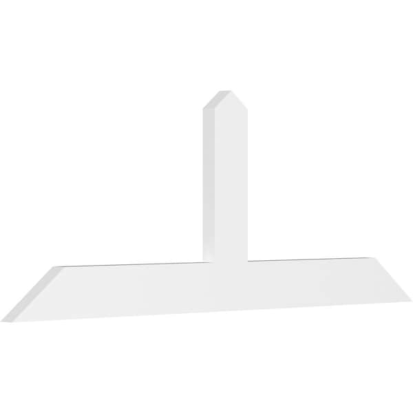 Ekena Millwork Portland Architectural Grade PVC Gable Bracket, 72"W x 27"H x 2"D x 6"F, 9/12 Pitch GBP072X27X0206POR00 - main